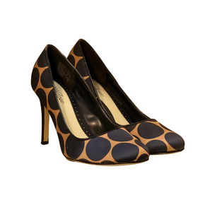 Polkadot Gold and Blue Pumps - 8M
