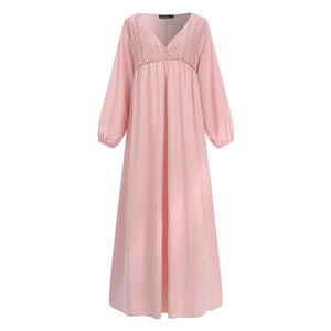 Lantern Sleeve Maxi Summer Dress