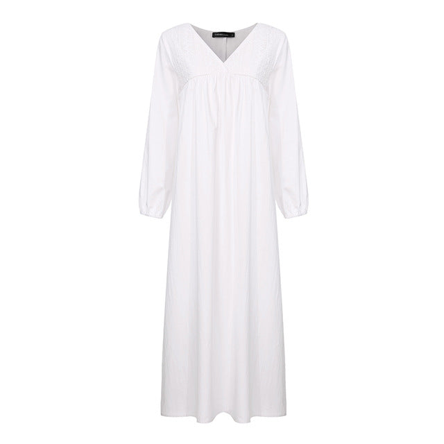 Lantern Sleeve Maxi Summer Dress