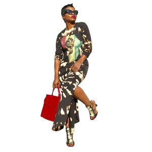 Fashion Punk Rock Maxi Dress