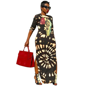 Fashion Punk Rock Maxi Dress