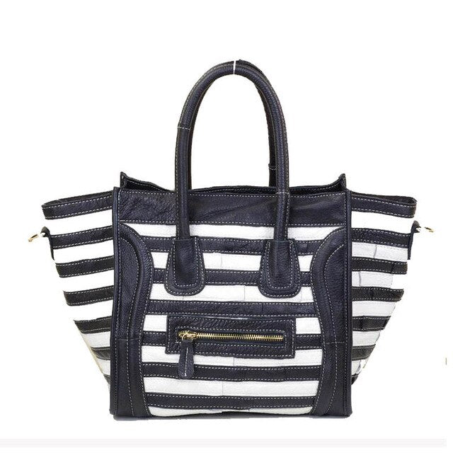 Colorful Leather Tote Bag