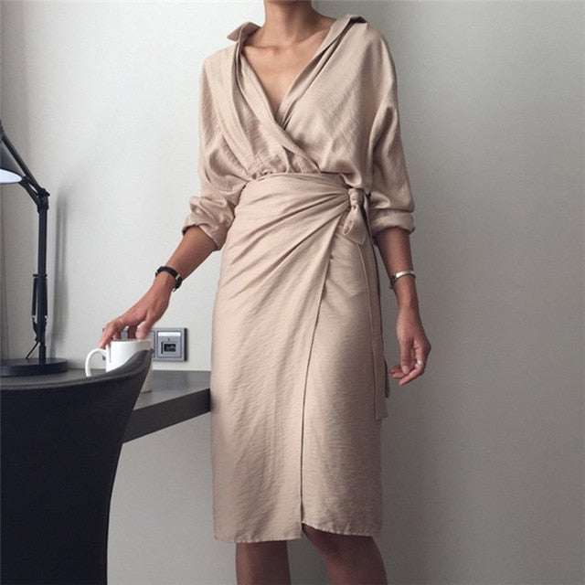 Long Sleeve Straight Dress