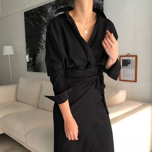 Long Sleeve Straight Dress