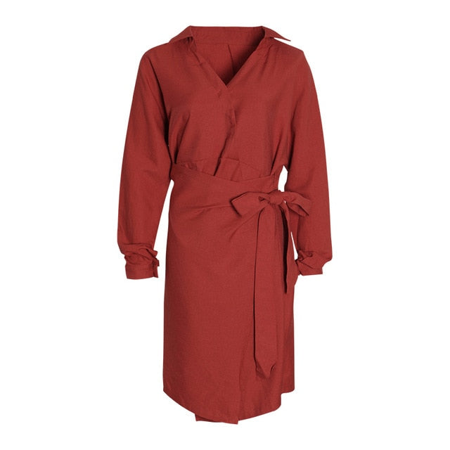 Long Sleeve Straight Dress