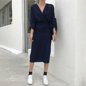 Long Sleeve Straight Dress