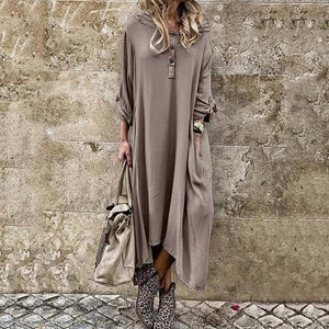 Vintage Button Front Midi Dress