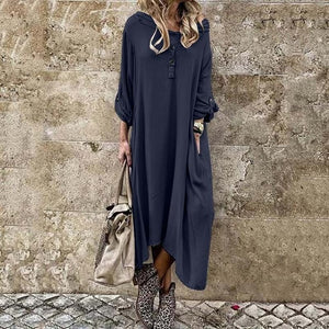 Vintage Button Front Midi Dress